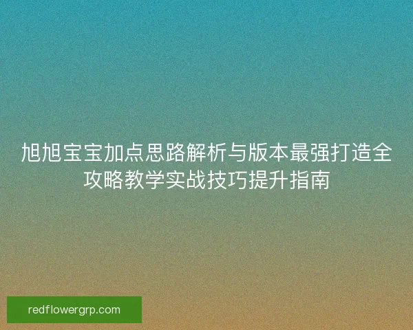 旭旭宝宝加点思路解析与版本最强打造全攻略教学实战技巧提升指南
